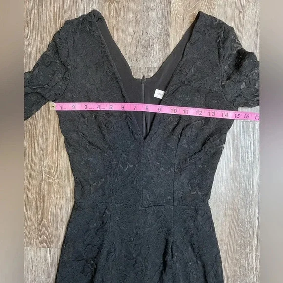 Dress The Population Erica Black Lace Mini Dress Size Small